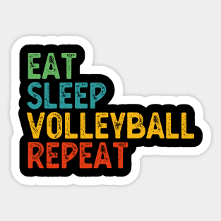 EAT SLEEP VOLLEYBALL REPEAT funny vintage retro Sticker